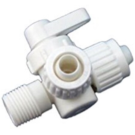 Elkhart 0.5 ft. Flare x 0.75 ft. Plastic 3-Way Valve E6G-16912